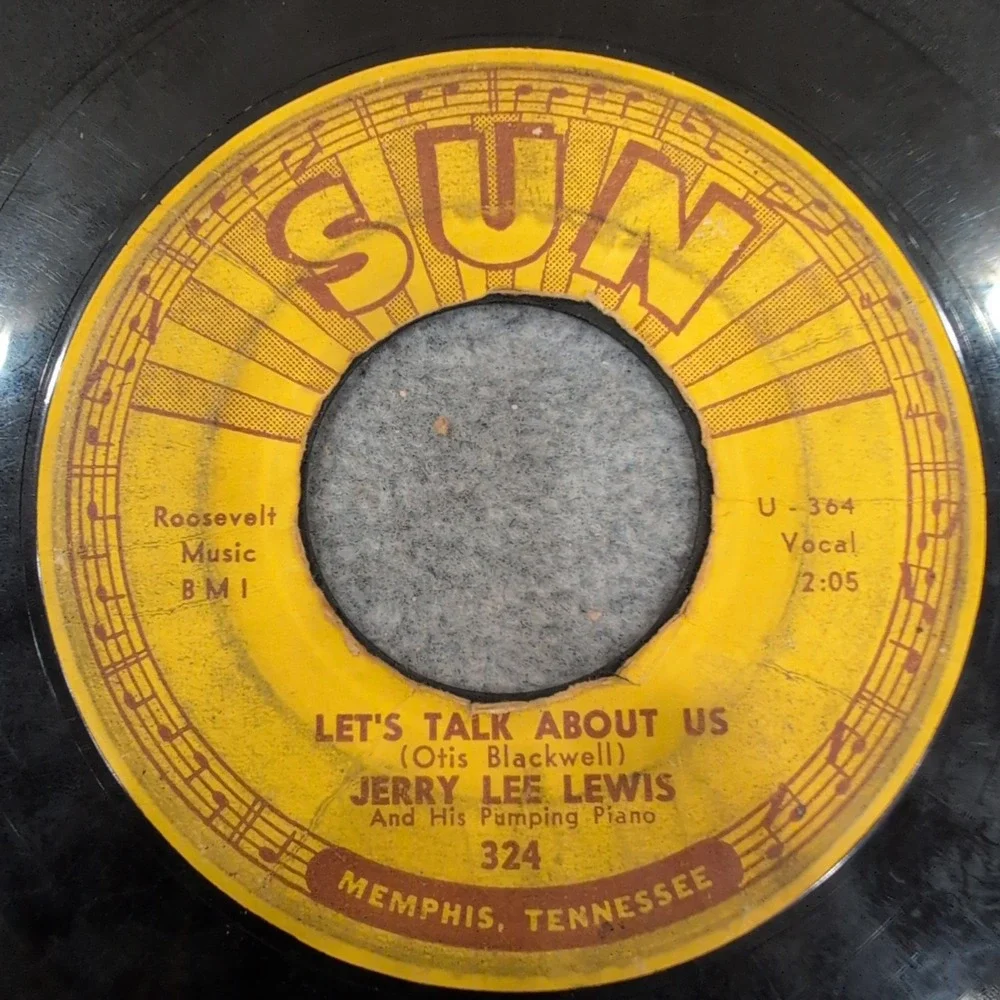 Jerry Lee Lewis Lets Talk About Us Ballad of Billy Joe Sun Records 324 45 RPM - Picture 2 of 3